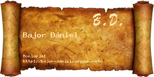 Bajor Dániel névjegykártya